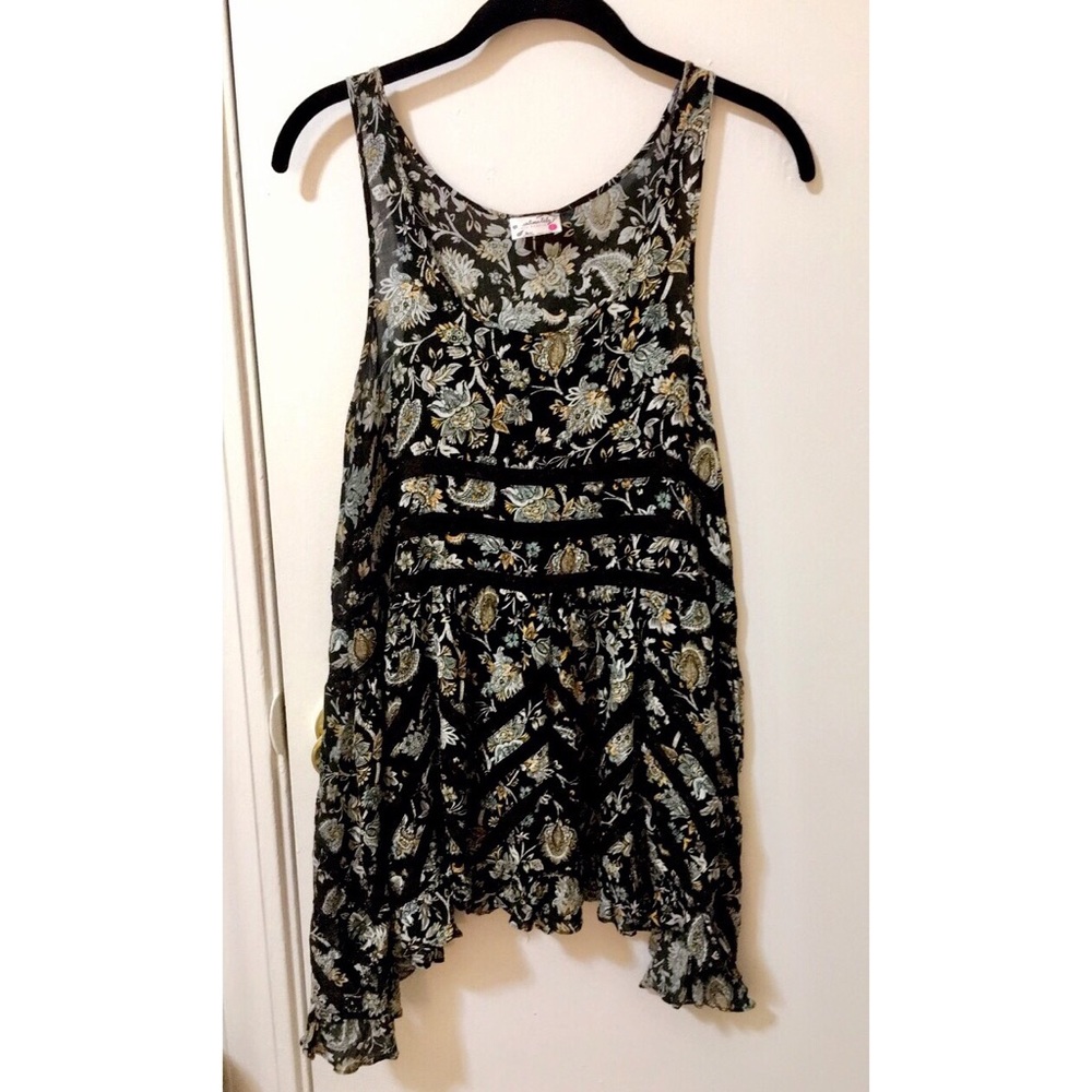 Free People Voile & Lace Trapeze Slip Dress